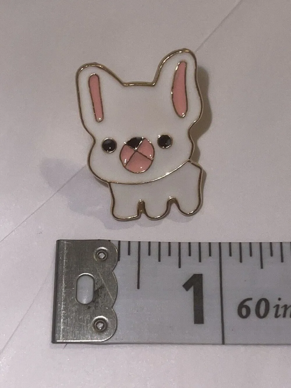 White Puppy Dog Pin Brooch